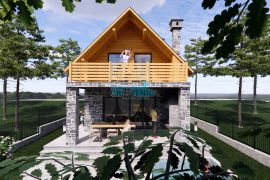 Senj, Veljun Primorski - teren s idejnim rješenjem za obiteljsku kuću sa bazenom, Senj, Arazi