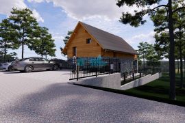 Senj, Veljun Primorski - teren s idejnim rješenjem za obiteljsku kuću sa bazenom, Senj, Zemljište