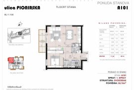 NOVOGRADNJA Pionirska dolina dvosoban stan 68.16m2 prodaja, Sarajevo Centar, Appartement