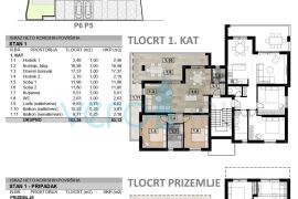 Malinska, novogradnja, moderni stan 83m2 s bazenom i jednosobni stan 45 m2 sa okućnicom, prodaja, Malinska-Dubašnica, Appartamento