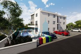 Malinska, novogradnja, moderni stan 83m2 s bazenom i jednosobni stan 45 m2 sa okućnicom, prodaja, Malinska-Dubašnica, Appartment