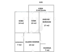 STAN, PRODAJA, ZAGREB, RUDEŠ, 78 m2, 3-soban, Trešnjevka - Sjever, Appartement