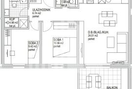 Prodaja stana u novogradnji Vrapče-Jačkovina, 3-S, prvi kat, Zagreb, Appartamento