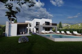 Villa s bazenom kraj potočića s pogledom na moćni Velebit, Poličnik, Casa