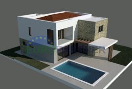 Kuća s bazenom modernog dizajna u roh bau fazi , pogled na more, Marčana, Ev