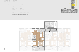 Labin, stan u novogradnji 62,14 m2 (c6), Labin, شقة
