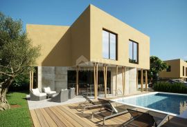ISTRA, BRTONIGLA - Projekt lijepe moderne dvojnice sa bazenom, Brtonigla, Famiglia