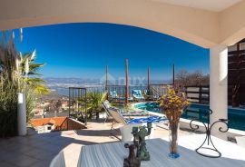 LOVRAN - prekrasna luksuzna dvojna kuća s bazenom i panoramskim pogledom na more, Lovran, Ev