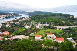 Korčula, Lumbarda – atraktivno građevinsko zemljište s pogledom na more, 950 m2, Lumbarda, Zemljište