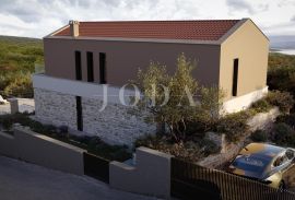 Građevinsko zemljište s projektom za kuću s bazenom i pogledom na more - otok Krk, Dobrinj, Arazi
