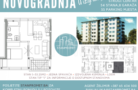 Novogradnja dvosoban manji stan 33.25m2 Kotor Varoš, Kotor Varoš, Appartment