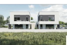 Medulin, moderna dvojna kuća oznake B - 120 m2 sa zelenom površinom  od 250 m2, Medulin, Ev