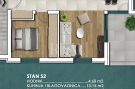 Kastel Stafilic 2S+DB 50.50m2+terasa 8+vrt 100m2, Kaštela, Daire