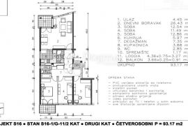 Prodaja novog stana Sesvetski Kraljevec, 4S, 93,17m2, 2.kat, Sesvete, Wohnung