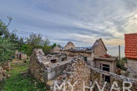 Kamena dvojna kuća s pogledom na more u Ivan Dolcu, Jelsa, Σπίτι