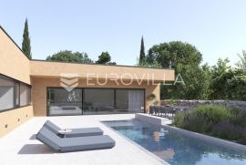 Istra, Žminj - kvalitetna nova prizemna kuća na mirnoj lokaciji s bazenom 42 m2, NKP 145 m2, Žminj, Famiglia