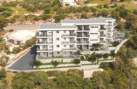 Trogir, Seget - stan u NOVOGRDANJI sa pogledom na more, 62 m2, Seget, Apartamento