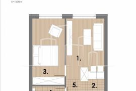Apartman sa jednom spavaćom od 35,32 u izgradnji Snježna dolina Faza 2 Jahorina Lamela A1 A2, Pale, Appartement