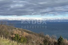 MOŠĆENIČKA DRAGA, MOŠĆENICE - Građevinsko zemljište s panoramskim pogledom na more, Mošćenička Draga, Terreno
