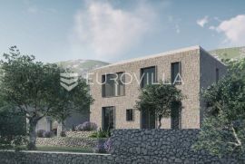 Otok Hvar, Jelsa, atraktivno građevinsko zemljište 1110,50 m2 s idejnim projektom, Jelsa, Arazi