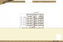 Istra, Pula centar, S22 peterosobni stan, četvrti kat i galerija, 166 m2, Pula, شقة