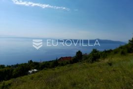 Istra, Mošćenička Draga, građevinsko zemljište 2256 m2 sa pogledom na more, Mošćenička Draga, Γη