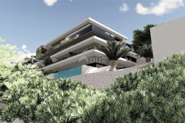 OPATIJA, CENTAR - 239m2 stan s vlastitim bazenom iznad centra Opatije u ekskluzivnoj novogradnji, garaža, pogled na more, Opatija, Flat