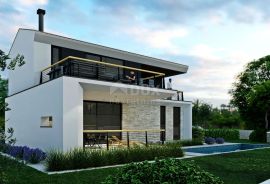 ISTRA, LABIN - Moderno dizajnirana kuća s bazenom na rubu naselja, Labin, Famiglia