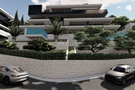 OPATIJA, CENTAR - 200m2 luksuza s vlastitim bazenom u novogradnji iznad centra Opatije, pogled, garaža, Opatija, Stan