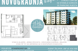 Novogradnja u izgradnji Kotor Varoš stanovi sa jednom i dvije spavaće sobeveć od 1755KM po m2, Kotor Varoš, Appartment