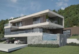 Moderna vila za odmor s pogledom na more i otok Cres, Kršan, بيت