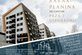 Ponuda apartmana sa jednom spavaćom sobom od 31,54m2 do 43,64m2 u izgradnji Ski Centar Ravna Planina, Wohnung