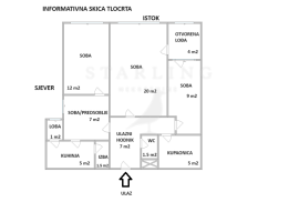 STAN, PRODAJA, ZAGREB, SAVICA, 73 m2, 3-soban, Trnje, Kвартира