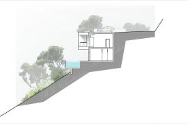 Građevinsko zemljište uz more s idejnim projektom za izgradnju vile s bazenom, Dubrovnik - Okolica, Zemljište