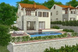 Zemljište sa započetom gradnjom 6 dubrovačkih tradicionalnih kuća s bazenima u prirodi, Dubrovnik - Okolica, Zemljište